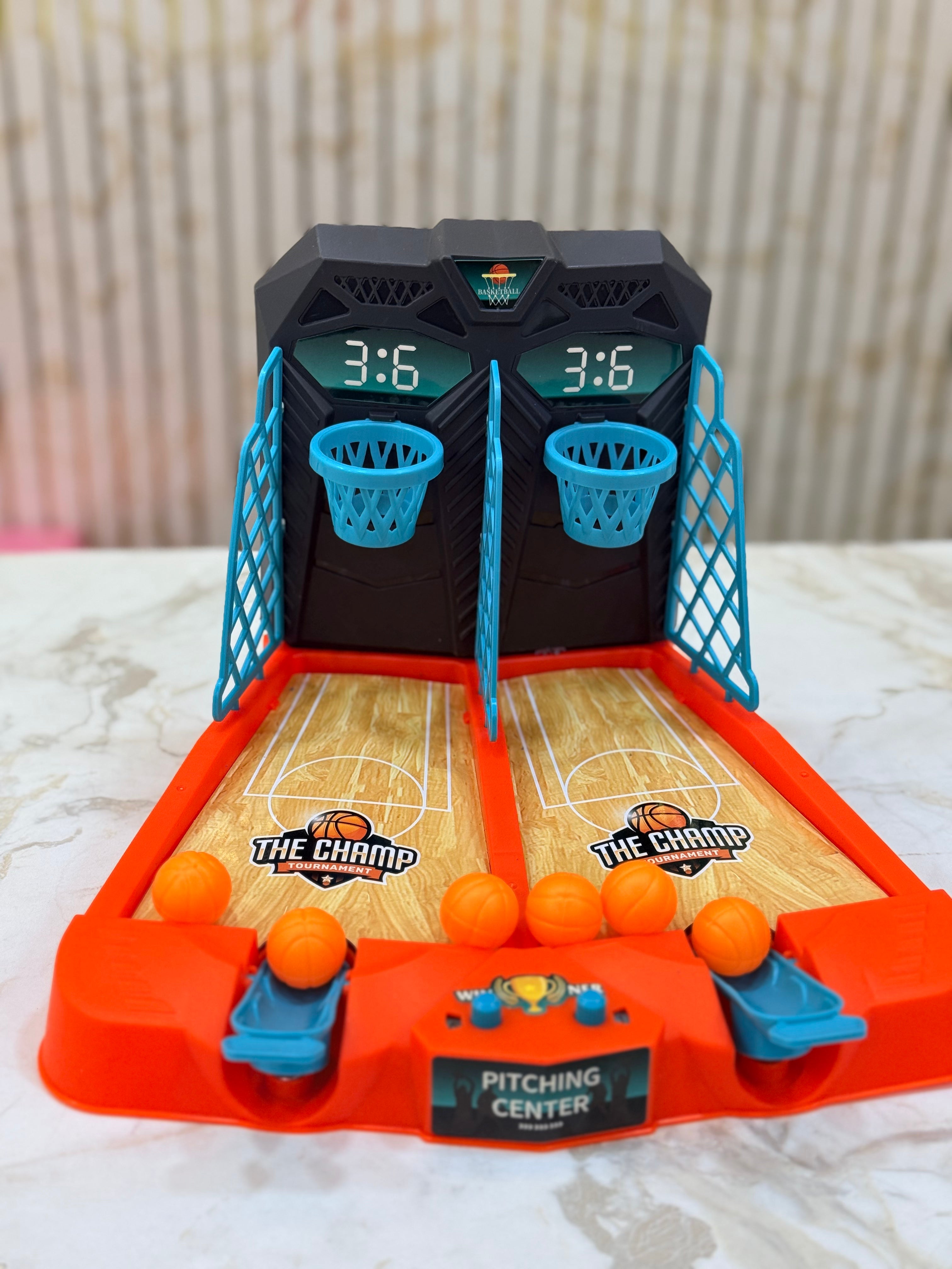 2-Player Mini Basketball Arcade Game – Indoor Tabletop Shooting Challenge Toy for Kids & Family