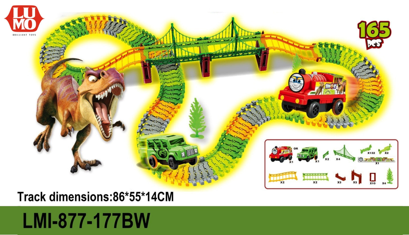 Dinosaur Electric Rail Adventure – Roaring Train Set for Kids!