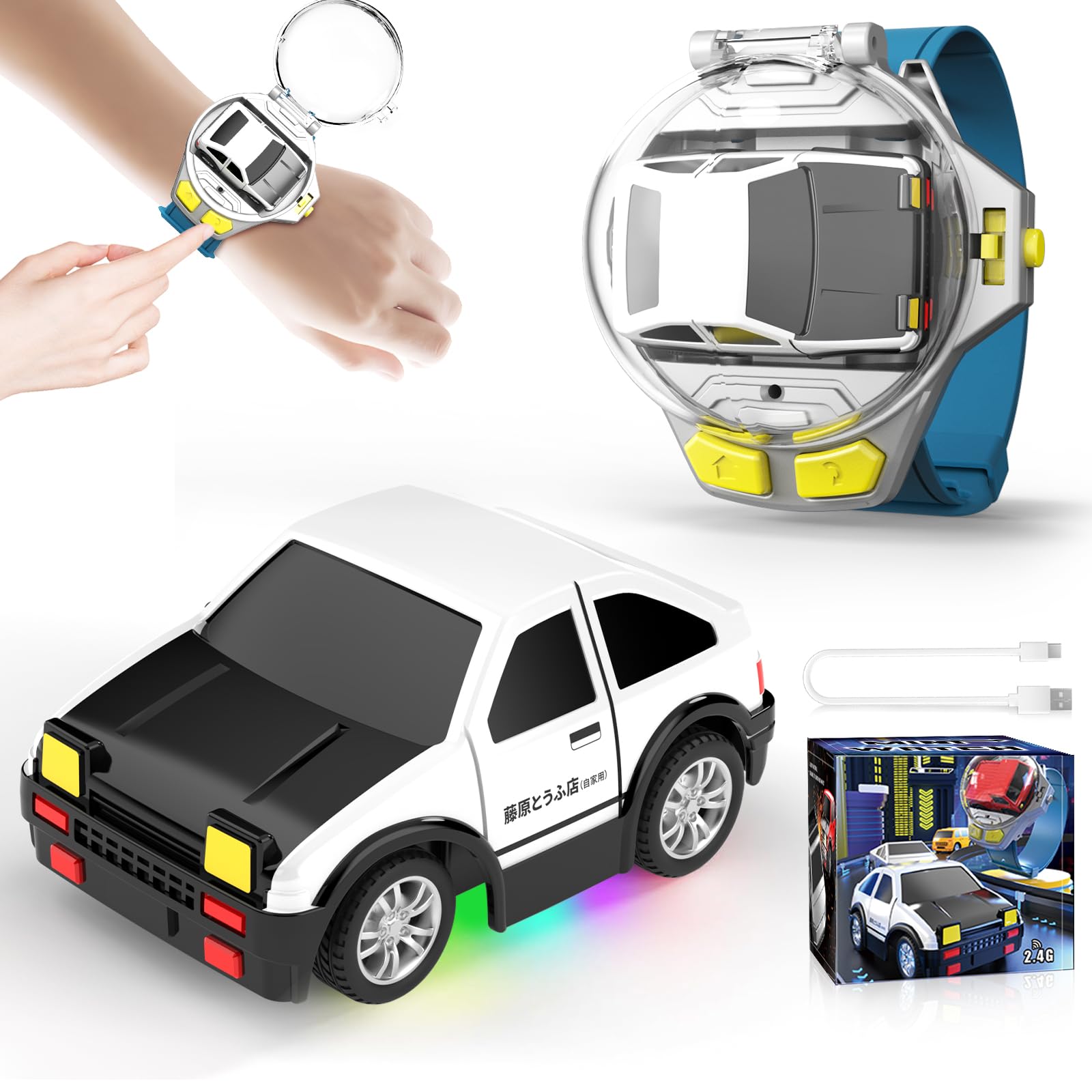(Copy) Mini Remote Control Watch RC Car – Drive It from Your Wrist!